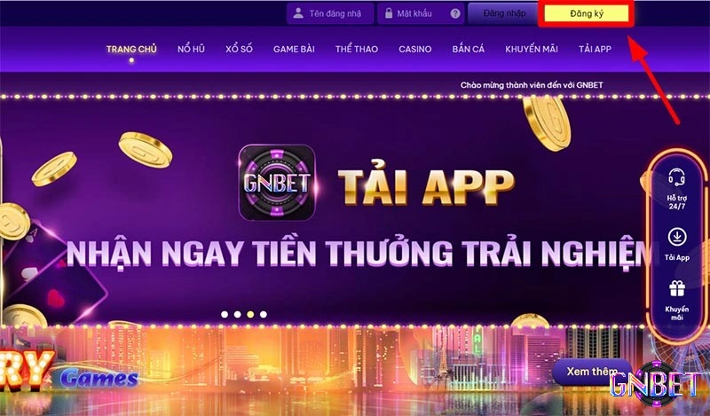 Đăng nhập Gnbet như thế nào?