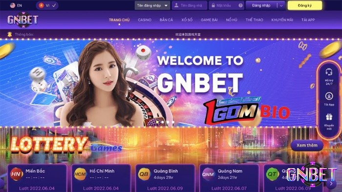 Đăng nhập trên cổng Gnbet