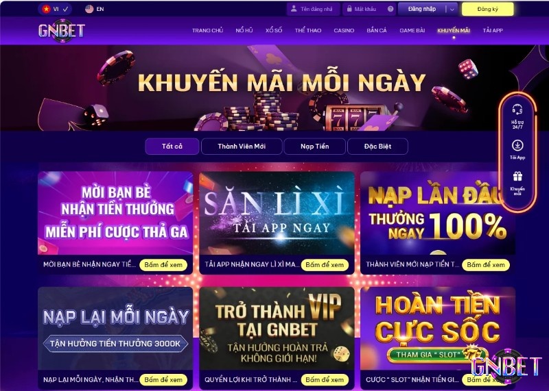 Cách tham gia trải nghiệm app cá cược uy tín GNBET nhanh chóng