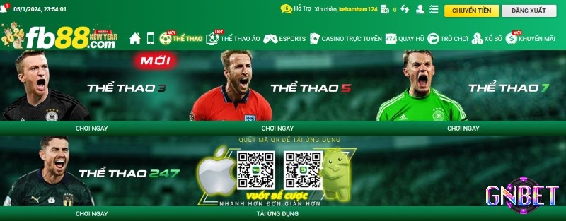 Thể thao hấp dẫn cược thủ tại nhà cái Fb88