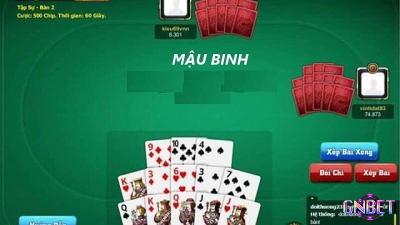 Thứ tự mậu binh theo quy định trong trò chơi Mậu binh