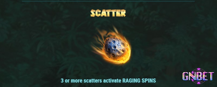 Biểu tượng Scatter thiên thạch sẽ kích hoạt Raging Spin