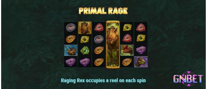 Primal Rage giúp có được các biểu tượng Wild xếp chồng toàn bộ trên một cuộn