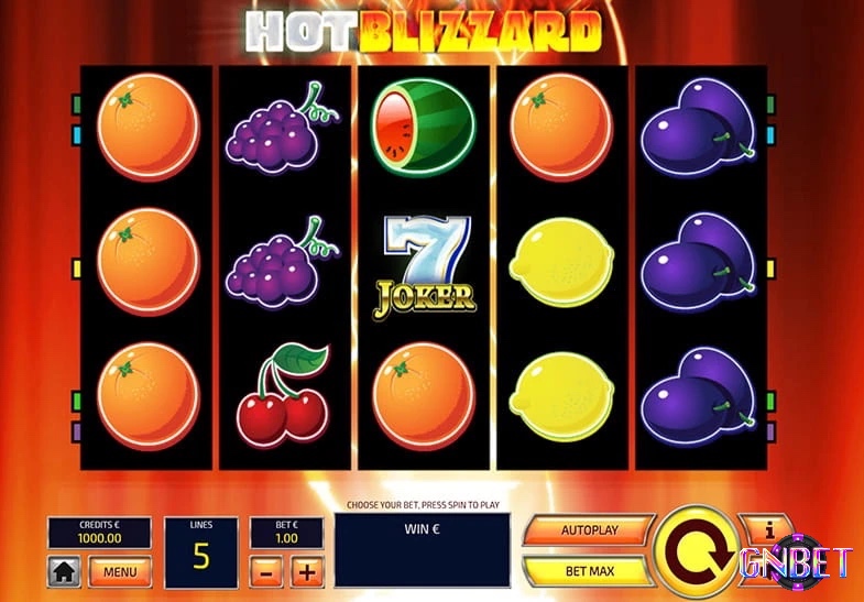 Giao diện chính của slot game với các biểu tượng đặc trưng