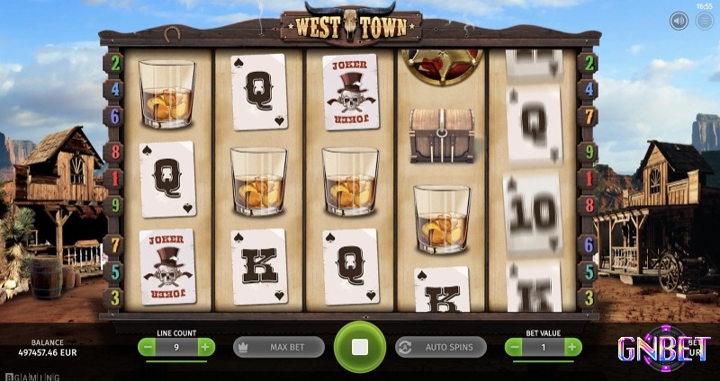 West Town (Bgaming) là Western slots 5 cuộn với cơ hội thắng tới x5000 lần